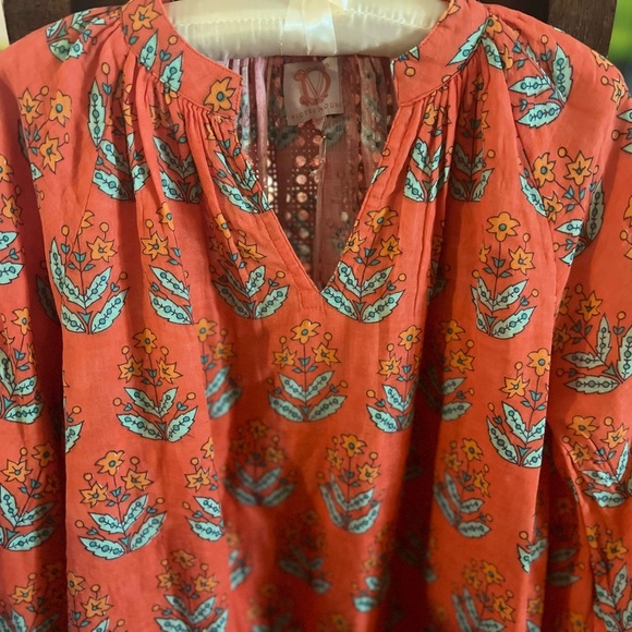 VICTORIA DUNN NWT BEAUTIFUL SUMMER BLOUSE SIZE L NWT - Picture 4 of 14